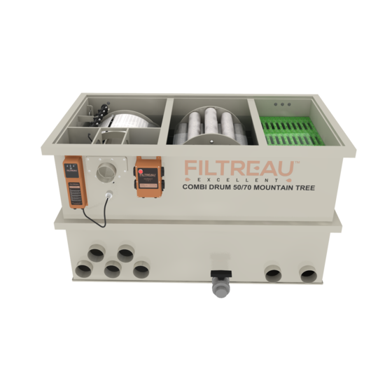 Filtreau WMC Combi Drum 50/70 Mountain Tree Gravity trommelfilter - Filtreau