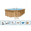 Interline  Zwembad Bali ovaal basis pakket 8,40 x 4,90 / 1,36 m - Interline