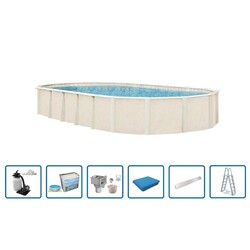 Zwembad Century ovaal 12,50x6,40m Deluxe Pakket - Interline
