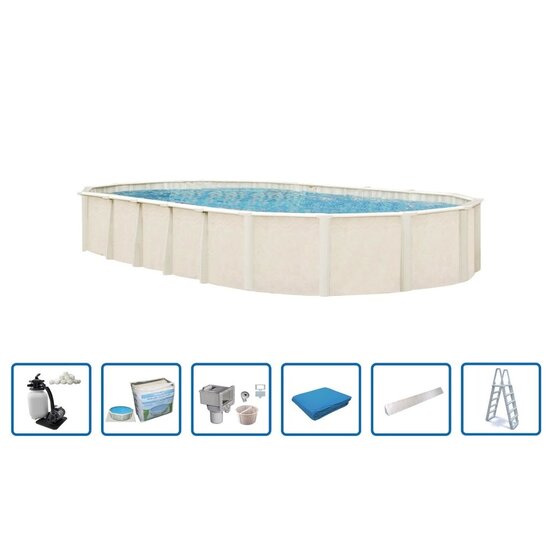 Interline  Zwembad Century ovaal 12,50x6,40m Deluxe Pakket - Interline