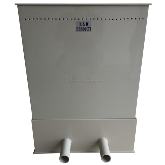 K&D  Trickle filter middel - vijver druppelfilter 2x ronde uitloop 63 mm - PP Sahara