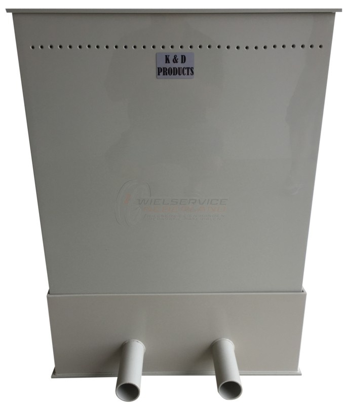 K&D Trickle filter middel - vijver druppelfilter 2x ronde uitloop 63 mm - PP Sahara afbeelding