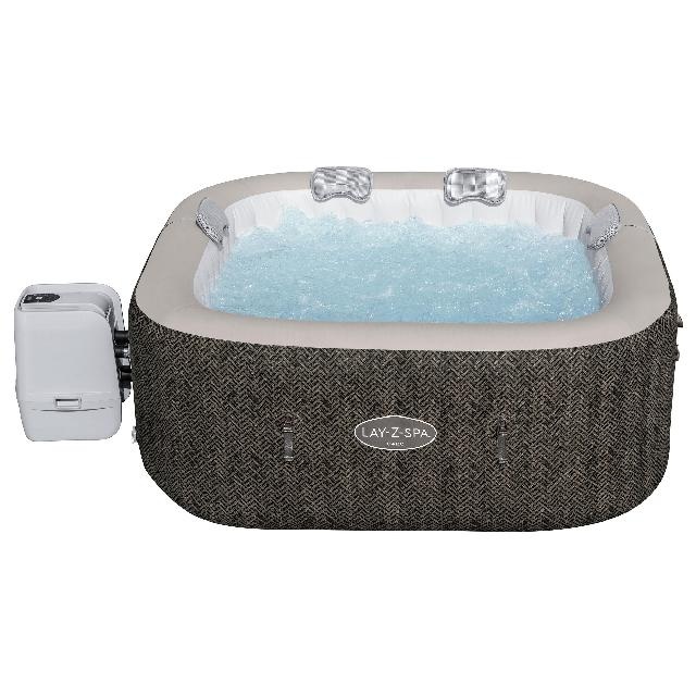 Lay-Z Spa Cabo smart hydrojet 6 bruin rotan - Lay-Z afbeelding