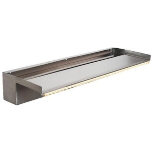 Waterval element roestvrij staal met LED, 60 cm - Heissner