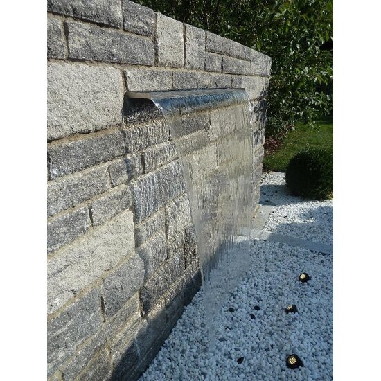 Heissner Waterval element roestvrij staal met LED, 60 cm - Heissner