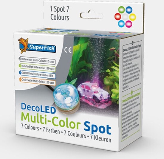 SuperFish  DecoLED MultiColor Spot - Aquariumverlichting - Waterdicht - SuperFish afbeelding