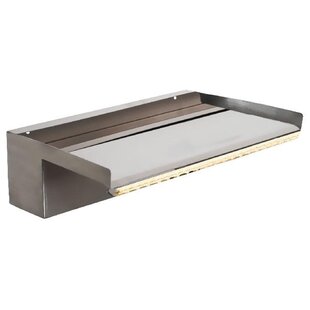 Waterval element roestvrij staal met LED, 30 cm - Heissner