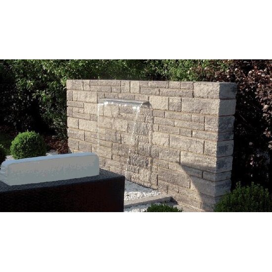 Heissner Waterval element roestvrij staal met LED, 30 cm - Heissner