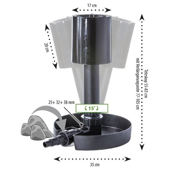 Heissner Vijver oppervlakte skimmer - Heissner