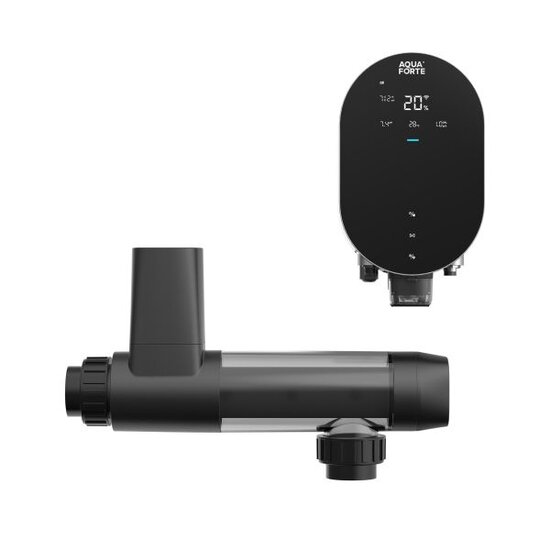 AquaForte AquaForte B-Clear LS100 laag zout elektrolyse en hydrolyse zwembad desinfectiesysteem met pH-regeling voor 30-70 m³ AquaForte