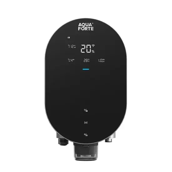 AquaForte AquaForte B-Clear LS100 laag zout elektrolyse en hydrolyse zwembad desinfectiesysteem met pH-regeling voor 30-70 m³ AquaForte