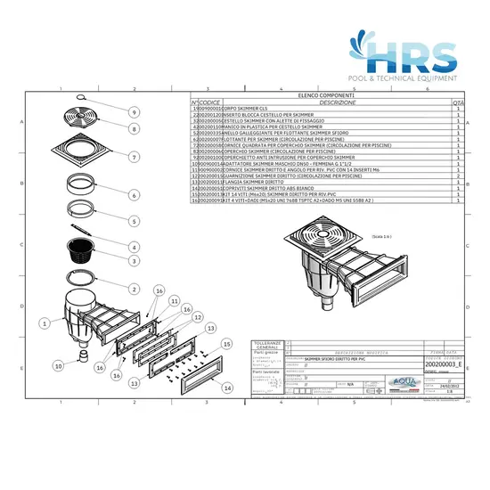 HRS Aqua skimmer | beton/liner/prefab/polyester | wit - HRS