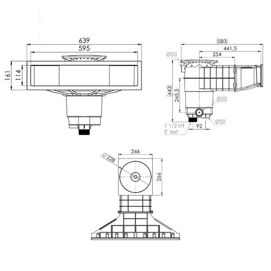 Weltico Skimmer A600 | beton/liner/polyester | wit - Weltico