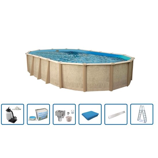 Interline  Sunlake ovaal 8,50x4,90m Deluxe Pakket - Interline
