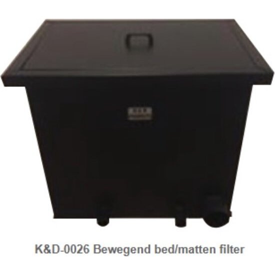 K&D Bewegend bed filter  zonder matten met deksel (K&D-0026) - K&D