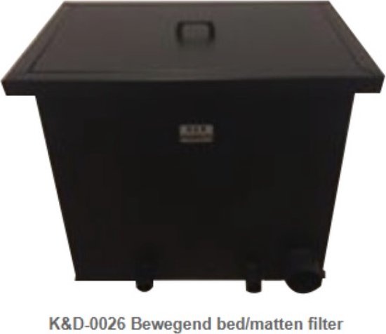 K&D Bewegend bed filter  zonder matten met deksel (K&D-0026) - K&D afbeelding