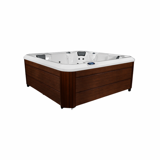 Wellness Tub Ultimate ECO Spa 001 - Energiezuinige en Luxe 5-Persoons Jacuzzi - Bruin