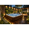 Wellness Tub Ultimate ECO Spa 001 - Energiezuinige en Luxe 5-Persoons Jacuzzi - Bruin