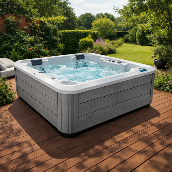 Wellness Tub Ultimate ECO Spa 002 - Energiezuinige en Luxe 6-Persoons Jacuzzi - Grijs