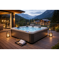 Wellness Tub Ultimate ECO Spa 003 - Energiezuinige en Luxe 6-Persoons Jacuzzi - Donkergrijs