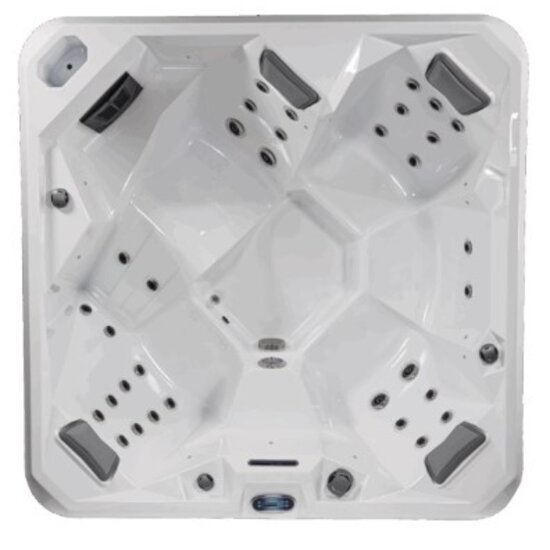 Wellness Tub Ultimate ECO Spa 004 - Energiezuinige en Luxe 6-Persoons Jacuzzi - Donkergrijs