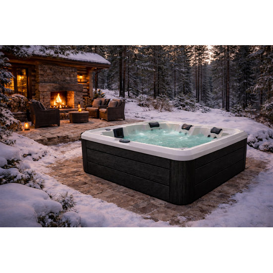 Wellness Tub Ultimate ECO Spa 004 - Energiezuinige en Luxe 6-Persoons Jacuzzi - Zwart