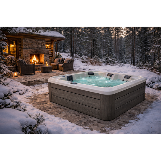 Wellness Tub Ultimate ECO Spa 004 - Energiezuinige en Luxe 6-Persoons Jacuzzi - Donkergrijs