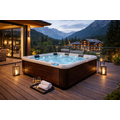 Wellness Tub Ultimate ECO Spa 005 - Energiezuinige en Luxe 7-Persoons Jacuzzi - Bruin