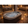 Wellness Tub Loveseat Spa voor 2 personen | Compacte luxe donkergrijze Wellness Tub met 29 jets & Balboa besturing