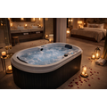 Wellness Tub Loveseat Spa voor 2 personen | Compacte luxe zwarte Wellness Tub met 29 jets & Balboa besturing