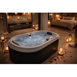Loveseat Spa – Luxe 2-persoons Zwart - Wellness Tub