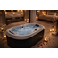 Wellness Tub Loveseat Spa voor 2 personen | Compacte luxe zwarte Wellness Tub met 29 jets & Balboa besturing