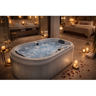 Loveseat Spa – Luxe 2-persoons Wellness Tub Grijs