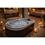 Wellness Tub Loveseat Spa voor 2 personen | Compacte luxe bruin Wellness Tub met 29 jets & Balboa besturing