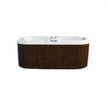 Wellness Tub Loveseat Spa voor 2 personen | Compacte luxe bruin Wellness Tub met 29 jets & Balboa besturing
