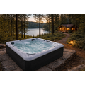 Wellness Tub Infinity Spa 001- Energiezuinige en Luxe 6-Persoons Jacuzzi - Zwart