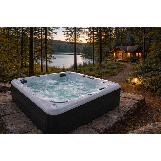 Wellness Tub Infinity Spa 001- Energiezuinige en Luxe 6-Persoons Jacuzzi - Zwart