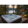 Wellness Tub Infinity Spa 001- Energiezuinige en Luxe 6-Persoons Jacuzzi - Bruin