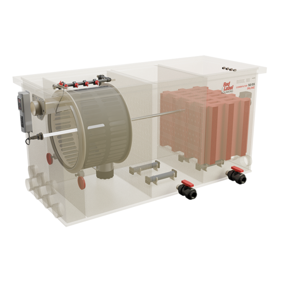 Aquaking Inline Combi 50/55 Filter Red Label Incl. Filtermateriaal - Aquaking