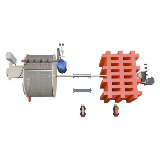 Aquaking Inline Combi 50/55 Filter Red Label Incl. Filtermateriaal - Aquaking