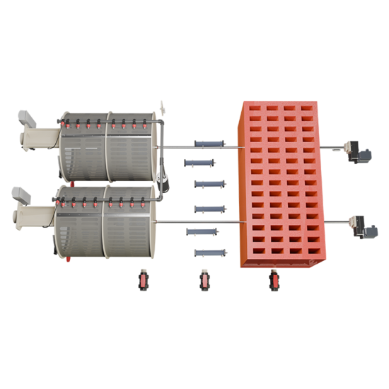 Aquaking Pro Combi 100/200 Filter XL Red Label Incl. Filtermateriaal - Aquaking