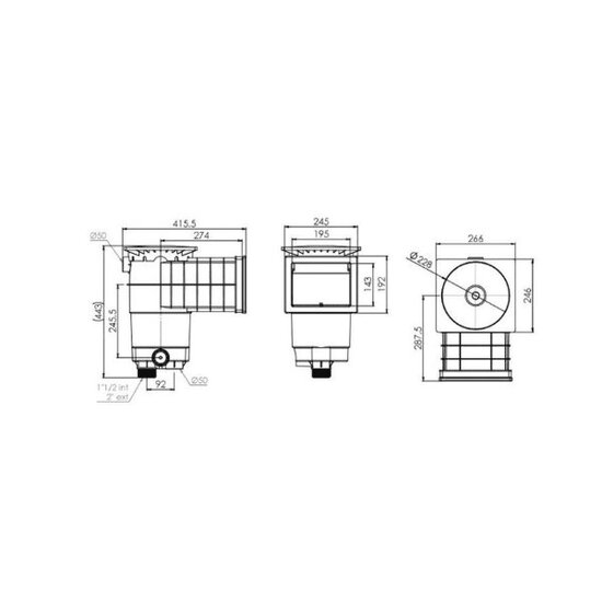 Weltico Skimmer A200 | beton/liner/polyester | wit - Weltico