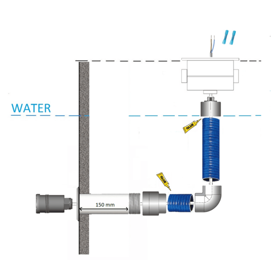 Seamaid Ecoproof tubular mini projector Zwembadlamp| 6500K koud wit - Seamaid