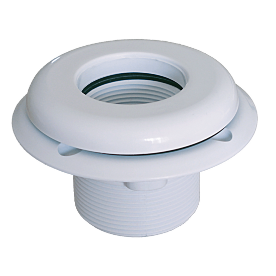 Weltico Stofzuigeraansluiting Elegance, voor beton/liner zwembaden, incl. pakkingset en RVS schroeven, aansluitmogelijkheden 2″ M x 50 mm F, (badzijde) 1½” F - Weltico