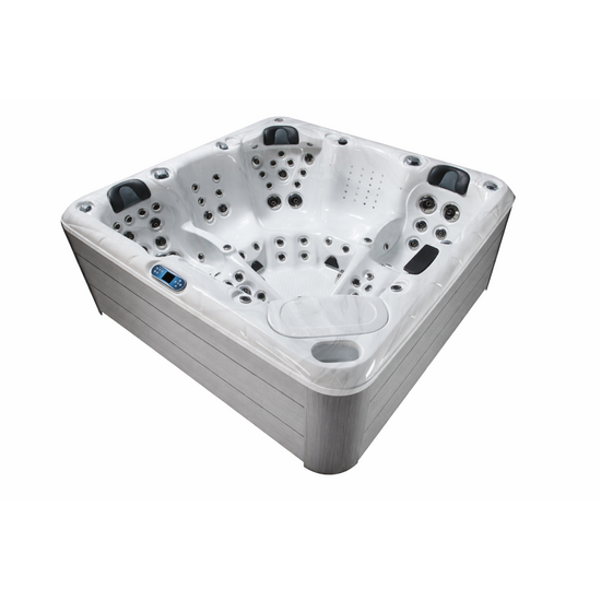 Wellness Tub Infinity Spa 002- Energiezuinige en Luxe 5-Persoons Jacuzzi - Grijs