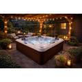 Wellness Tub Infinity Spa 002- Energiezuinige en Luxe 5-Persoons Jacuzzi - Bruin