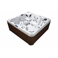 Wellness Tub Infinity Spa 003 – Luxe en Krachtige 6-Persoons Jacuzzi met 107 Jets – Bruin