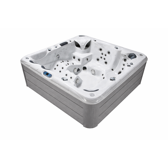 Wellness Tub Infinity Spa 003 – Luxe en Krachtige 6-Persoons Jacuzzi met 107 Jets – Grijs