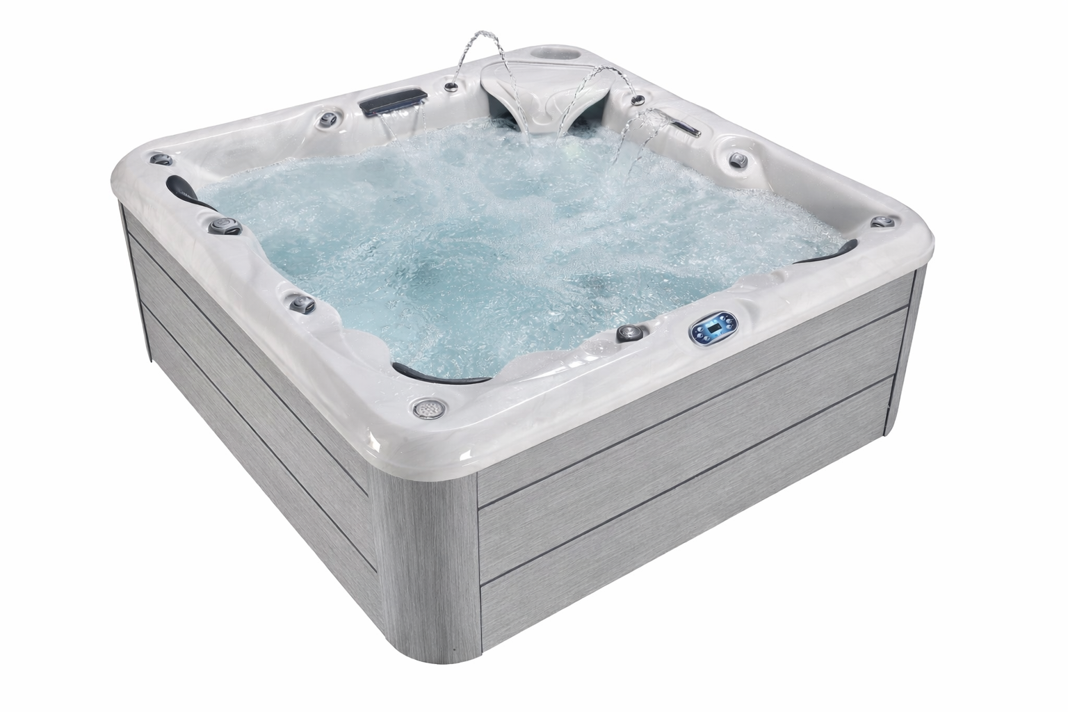 Wellness Tub Infinity Spa 004 Light Grey – 5-Persoons Jacuzzi – Wellness Tub