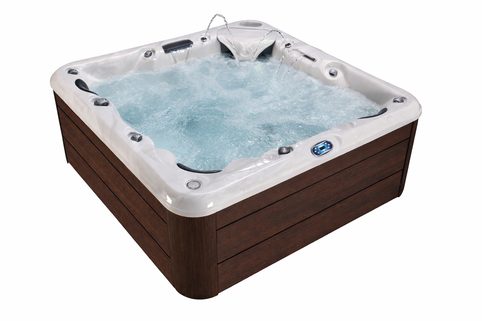Wellness Tub Infinity Spa 004 Bruin – 5-Persoons Jacuzzi – Wellness Tub afbeelding